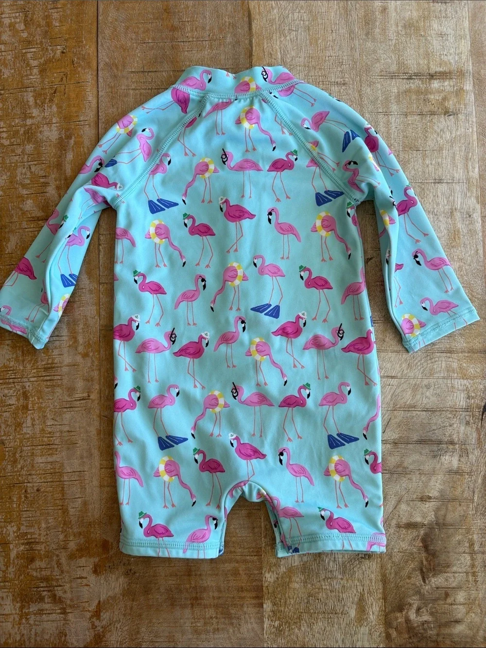 Janie and Jack Baby Flamingo Rash Guard Swimsuit 6-12m